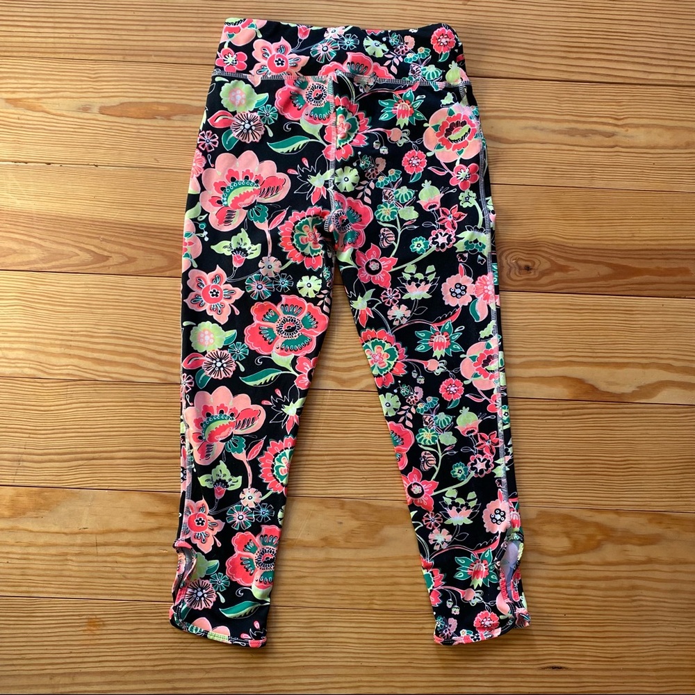 Zelos Girl’s L 14/16 Neon Floral Yoga Style Active Wear‎ Pants SUPER CLEAN